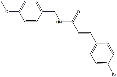 3-(4-bromophenyl)-N-(4-methoxybenzyl)acrylamide Struktur