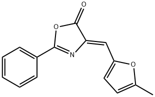 4-[(5-methyl-2-furyl)methylene]-2-phenyl-1,3-oxazol-5(4H)-one Struktur