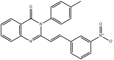 2-(2-{3-nitrophenyl}vinyl)-3-(4-methylphenyl)-4(3H)-quinazolinone Struktur