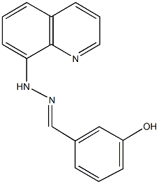 3-hydroxybenzaldehyde quinolin-8-ylhydrazone Struktur