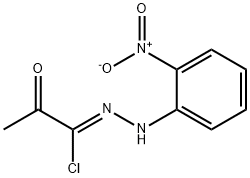 N-{2-nitrophenyl}-2-oxopropanehydrazonoyl chloride Struktur