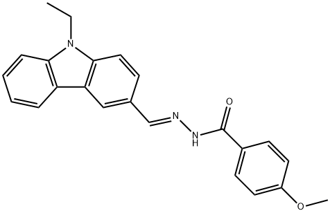 N'-[(9-ethyl-9H-carbazol-3-yl)methylene]-4-methoxybenzohydrazide Struktur