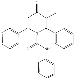 3-methyl-4-oxo-N,2,6-triphenyl-1-piperidinecarboxamide Struktur