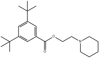 2-(1-piperidinyl)ethyl 3,5-ditert-butylbenzoate Struktur