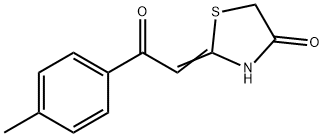 2-[2-(4-methylphenyl)-2-oxoethylidene]-1,3-thiazolidin-4-one Struktur