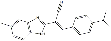 3-(4-isopropylphenyl)-2-(5-methyl-1H-benzimidazol-2-yl)acrylonitrile Struktur