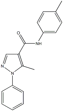 5-methyl-N-(4-methylphenyl)-1-phenyl-1H-pyrazole-4-carboxamide Struktur