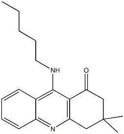 3,3-dimethyl-9-(pentylamino)-3,4-dihydro-1(2H)-acridinone Struktur