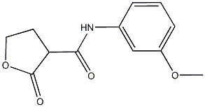 N-(3-methoxyphenyl)-2-oxotetrahydro-3-furancarboxamide Struktur