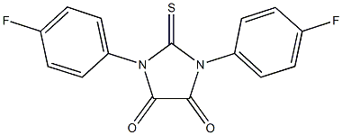 1,3-bis(4-fluorophenyl)-2-thioxoimidazolidine-4,5-dione Struktur