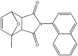 1-methyl-4-(1-naphthyl)-10-oxa-4-azatricyclo[5.2.1.0~2,6~]dec-8-ene-3,5-dione Struktur