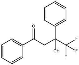 4,4,4-trifluoro-3-hydroxy-1,3-diphenyl-1-butanone Struktur