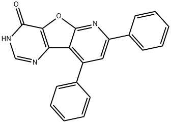 7,9-diphenylpyrido[3',2':4,5]furo[3,2-d]pyrimidin-4(3H)-one Struktur