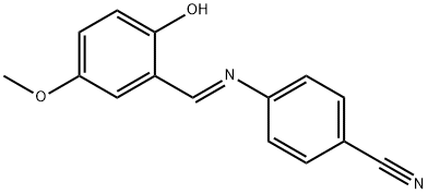 4-[(2-hydroxy-5-methoxybenzylidene)amino]benzonitrile Struktur