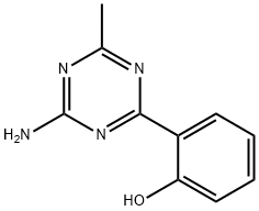 2-(4-amino-6-methyl-1,3,5-triazin-2-yl)phenol Struktur