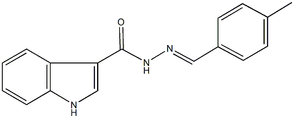 N'-(4-methylbenzylidene)-1H-indole-3-carbohydrazide Struktur