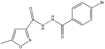 N'-(4-bromobenzoyl)-5-methyl-3-isoxazolecarbohydrazide Struktur