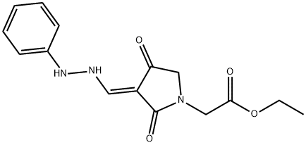 ethyl {2,4-dioxo-3-[(2-phenylhydrazino)methylene]-1-pyrrolidinyl}acetate Struktur