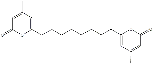 4-methyl-6-[8-(4-methyl-2-oxo-2H-pyran-6-yl)octyl]-2H-pyran-2-one Struktur