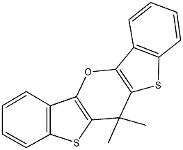 6,6-dimethyl-6H-di[1]benzothieno[3,2-b:2,3-e]pyran Struktur