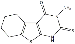 3-amino-2-thioxo-2,3,5,6,7,8-hexahydro[1]benzothieno[2,3-d]pyrimidin-4(1H)-one Struktur