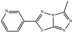 3-methyl-6-(3-pyridinyl)[1,2,4]triazolo[3,4-b][1,3,4]thiadiazole Struktur