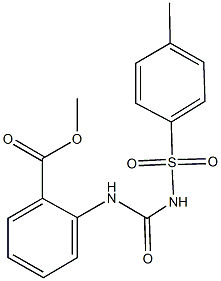 methyl 2-[({[(4-methylphenyl)sulfonyl]amino}carbonyl)amino]benzoate Struktur