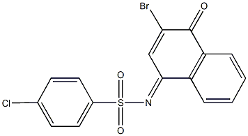 N-(3-bromo-4-oxo-1(4H)-naphthalenylidene)-4-chlorobenzenesulfonamide Struktur