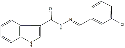 N'-(3-chlorobenzylidene)-1H-indole-3-carbohydrazide Struktur