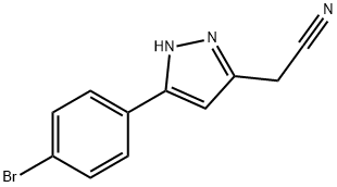 [5-(4-bromophenyl)-1H-pyrazol-3-yl]acetonitrile Struktur