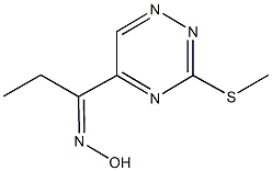 1-[3-(methylsulfanyl)-1,2,4-triazin-5-yl]-1-propanone oxime Struktur