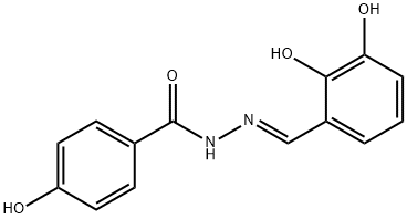 N'-(2,3-dihydroxybenzylidene)-4-hydroxybenzohydrazide Struktur