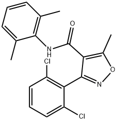 3-(2,6-dichlorophenyl)-N-(2,6-dimethylphenyl)-5-methyl-4-isoxazolecarboxamide Struktur