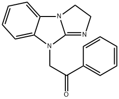 2-(2,3-dihydro-9H-imidazo[1,2-a]benzimidazol-9-yl)-1-phenylethanone Struktur