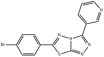 6-(4-bromophenyl)-3-(3-pyridinyl)[1,2,4]triazolo[3,4-b][1,3,4]thiadiazole Struktur