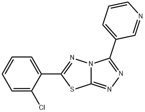 6-(2-chlorophenyl)-3-(3-pyridinyl)[1,2,4]triazolo[3,4-b][1,3,4]thiadiazole Struktur