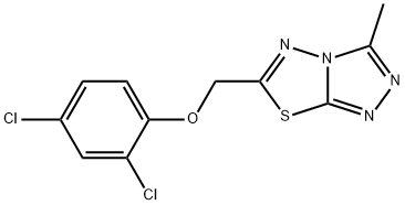 2,4-dichlorophenyl (3-methyl[1,2,4]triazolo[3,4-b][1,3,4]thiadiazol-6-yl)methyl ether Struktur