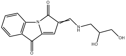 2-{[(2,3-dihydroxypropyl)amino]methylene}-3H-pyrrolo[1,2-a]indole-3,9(2H)-dione Struktur