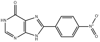 8-{4-nitrophenyl}-1,9-dihydro-6H-purin-6-one Struktur