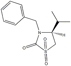 3-benzyl-4-isopropyl-1,3-thiazolidin-2-one 1,1-dioxide Struktur