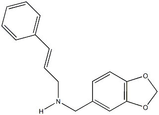 N-(1,3-benzodioxol-5-ylmethyl)-N-cinnamylamine Struktur