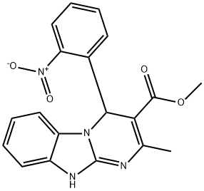 methyl 4-{2-nitrophenyl}-2-methyl-1,4-dihydropyrimido[1,2-a]benzimidazole-3-carboxylate Struktur