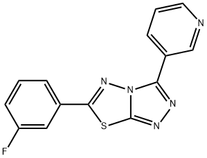 6-(3-fluorophenyl)-3-(3-pyridinyl)[1,2,4]triazolo[3,4-b][1,3,4]thiadiazole Struktur