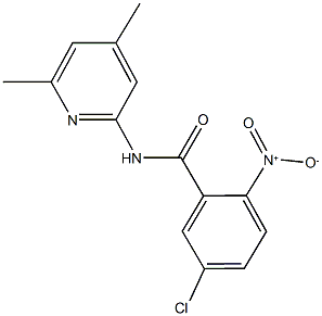 5-chloro-N-(4,6-dimethyl-2-pyridinyl)-2-nitrobenzamide Struktur