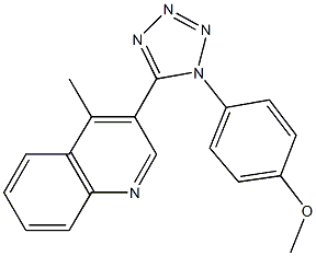 3-[1-(4-methoxyphenyl)-1H-tetraazol-5-yl]-4-methylquinoline Struktur