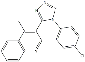 3-[1-(4-chlorophenyl)-1H-tetraazol-5-yl]-4-methylquinoline Struktur