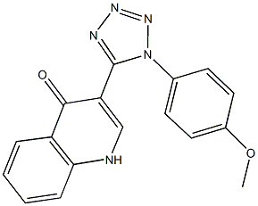 3-[1-(4-methoxyphenyl)-1H-tetraazol-5-yl]-4(1H)-quinolinone Struktur