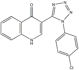 3-[1-(4-chlorophenyl)-1H-tetraazol-5-yl]-4(1H)-quinolinone Struktur