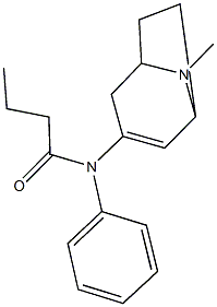 N-(8-methyl-8-azabicyclo[3.2.1]oct-2-en-3-yl)-N-phenylbutanamide Struktur