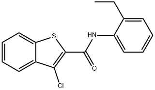 3-chloro-N-(2-ethylphenyl)-1-benzothiophene-2-carboxamide Struktur